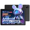 New for Android 15 Tablet with Android Kids PC Mode IPS Widevine Online GMS Wireless Split Screen Child Viewing 2025, 10-inch 30GB+128GB+1TB