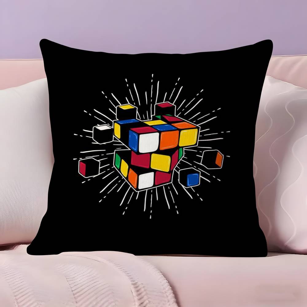 Игровой чехол для подушки R-Rubik C-Cube Ультрамягкая, приятная для кожи ткань Облачный комфорт и скрытая молния