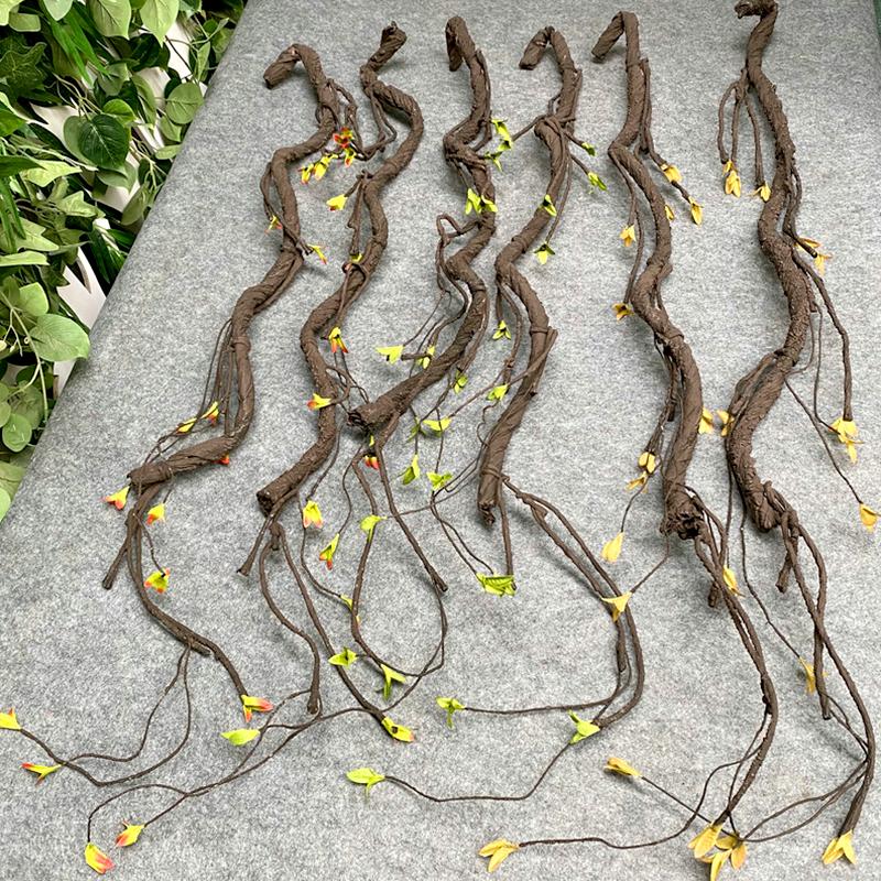 100cm Floral Arrangements Flexible with Leaves DIY Tree Rattan Wall Hanging Vine Branch Home Decor Artificial Plants