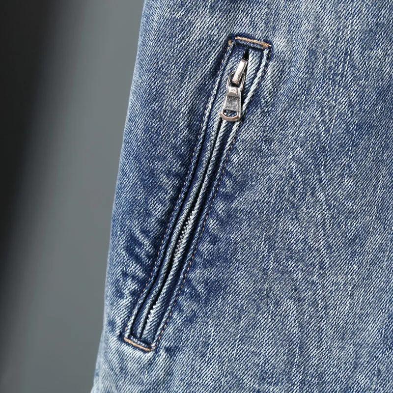 Мужской весенне-летний красивый свободный джинсовый жилет без карманов молодежный воротник молния куртка