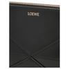 Loewe Fold Detachable Adjustable Shoulder Strap Zipper Closure Leather Crossbody Tote Bag Women Handbags Black C510PT1X01-1100