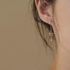 925 Sterling Silver Plated 14k Gold Simple Star Tassel Earrings Women Classic Fashion Wedding Party Jewelry Accessories