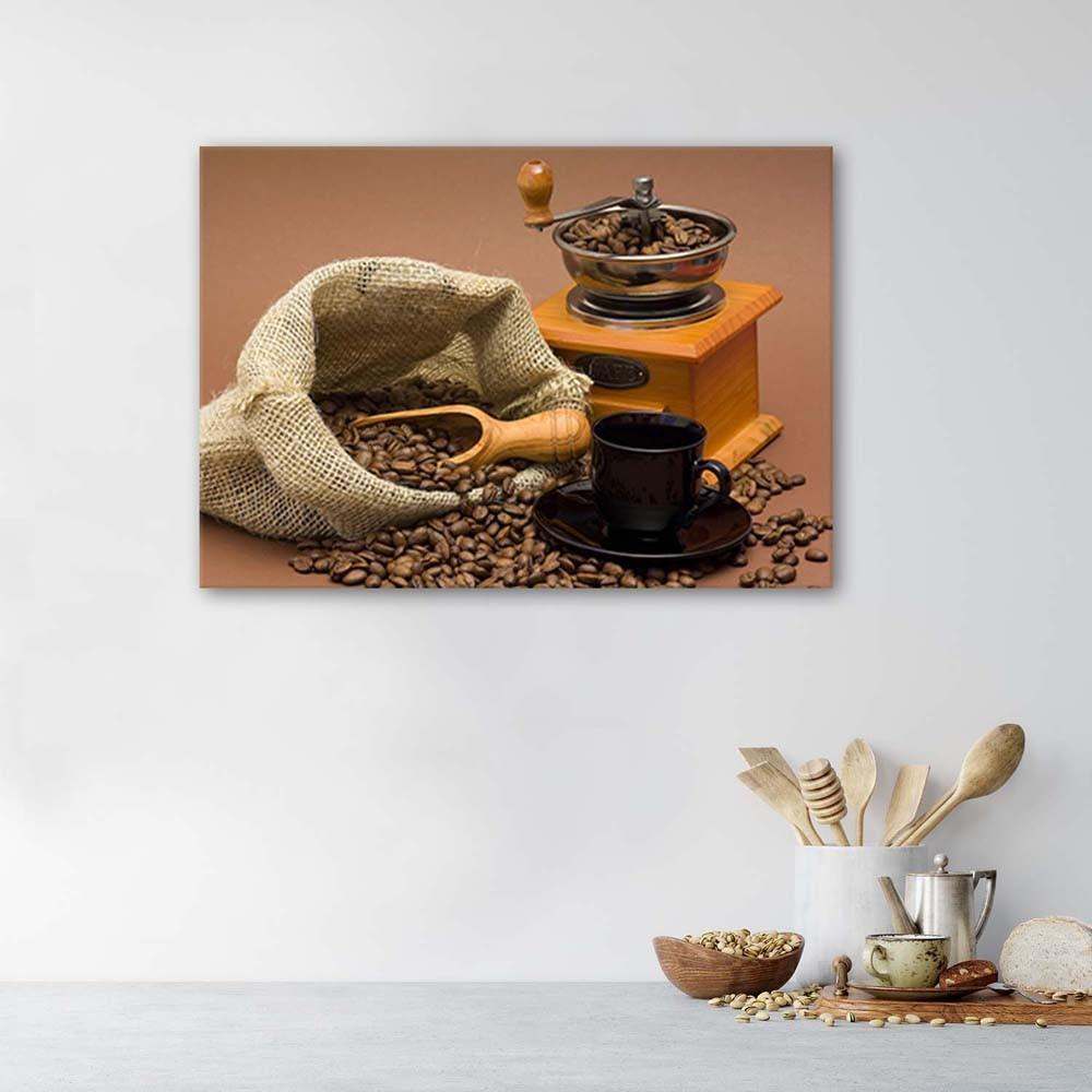 Canvas print, Coffee grinder and beans