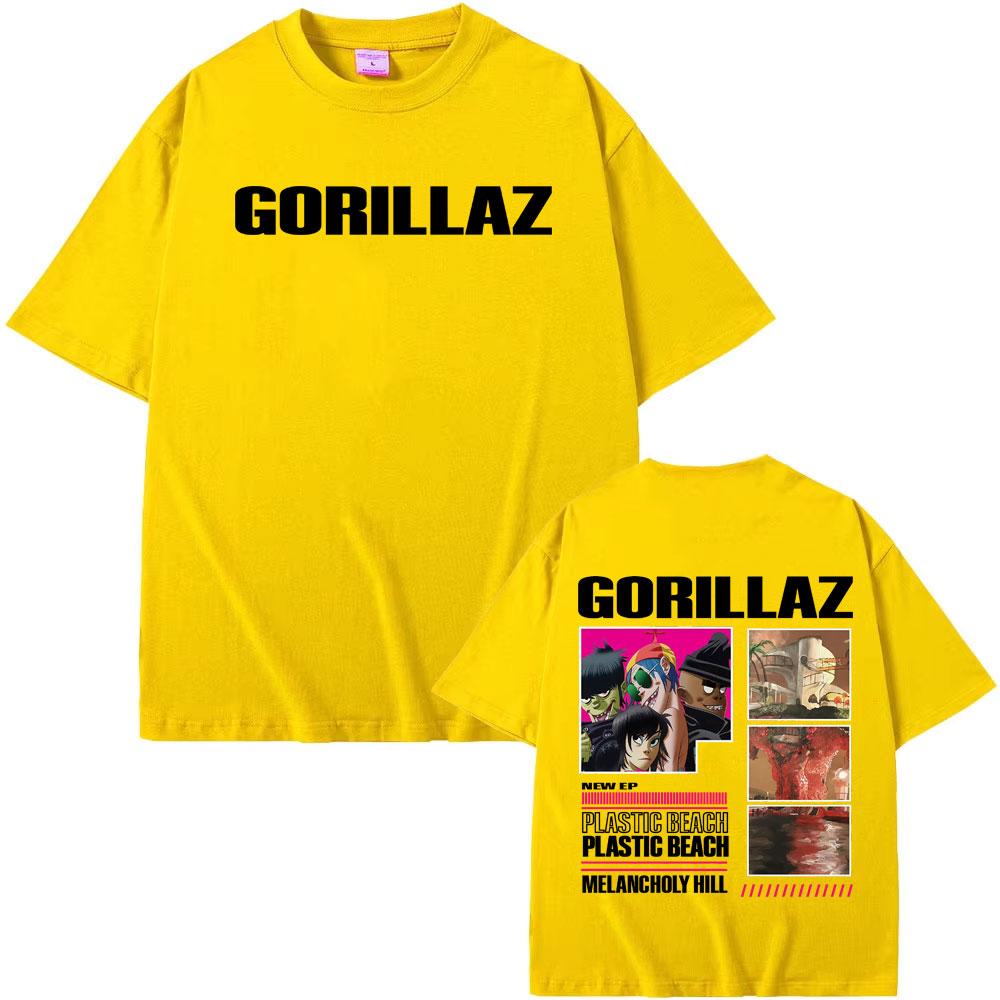 Gorillaz The Mountian New Album 2026 Tour TShirt Men Women Oversized Fashion Gothic Clothes T Shirts O-Neck High Quality T-shirt