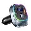 Bluetooth FM Transmitter & Car Charger with Fast Charging PD30W QC3.0, Ambient Light, USB Drive, and Music Playback