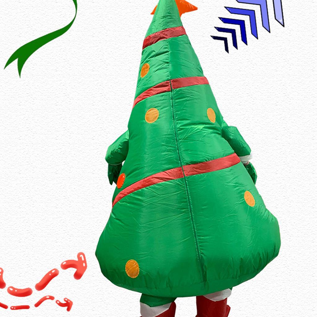Рождественские мультяшные кукольные костюмы Воздушная модель Надувная рождественская елка Одежда Смешные наряды Реквизит