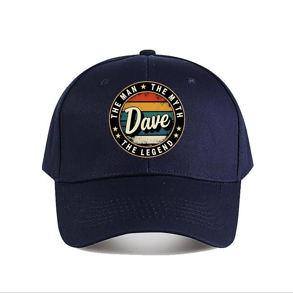Dave The Legend Vintage Baseball Cap Fashion Unisex Sunhat Womens Outdoor Sports Snapback Cap