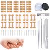 Professional Ingrown Toenail Set with Breathable Ingrown Toenail Strips, Curved Toenails Corrector Patch, Painless File and Lifter Pedicure Tools