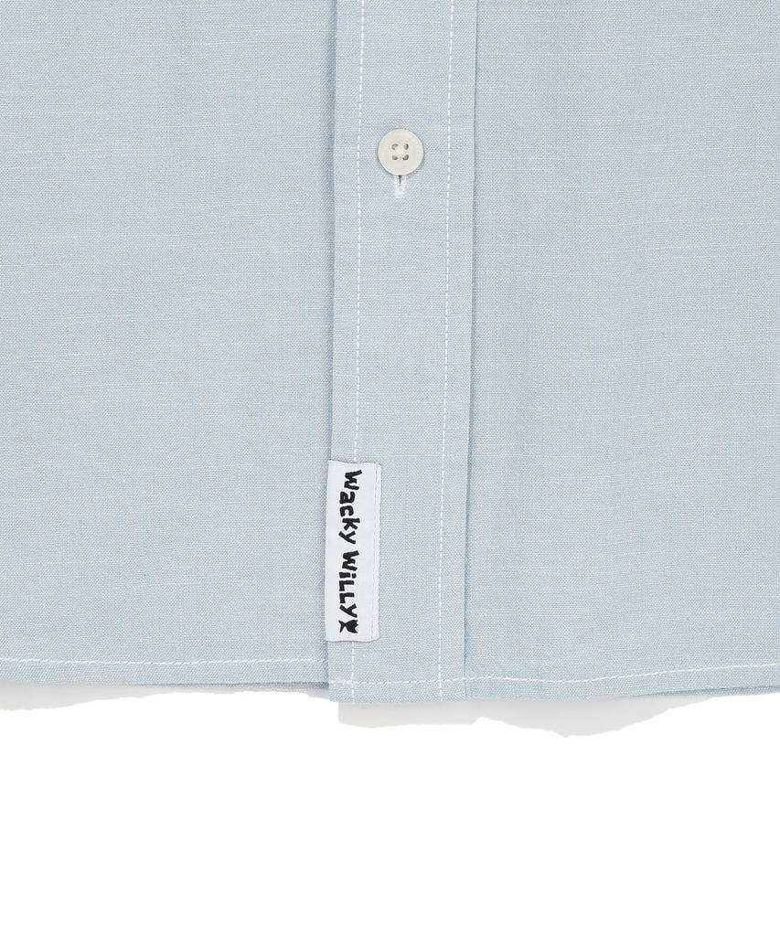 WACKY WILLY Chambray Short Sleeve Shirt Sky Blue