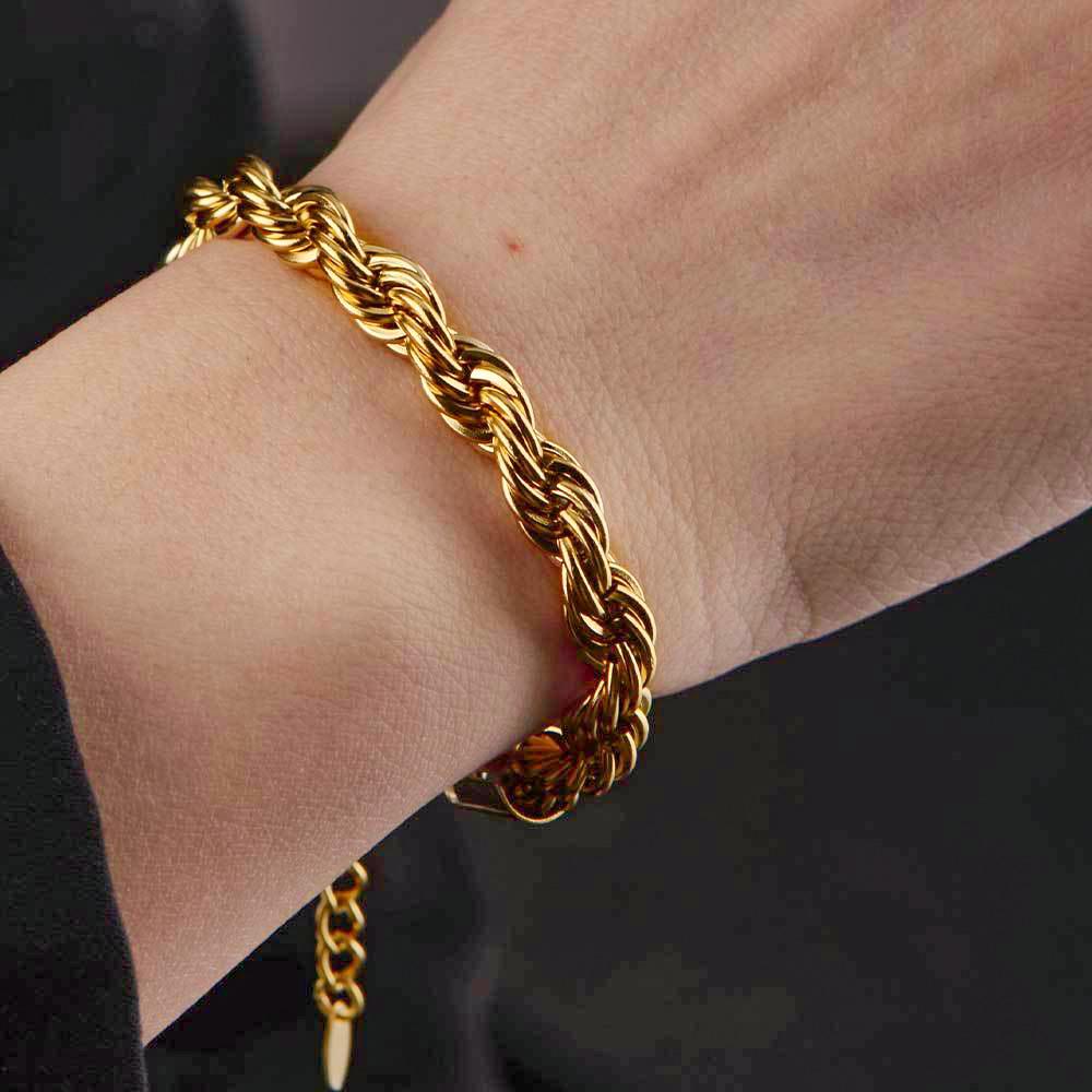 Невыцветающая веревочная цепочка из нержавеющей стали 316L для мужчин и унисекс, стиль хип-хоп