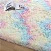 New Rainbow Rug Oversied Fluffy Plush Rugs Large Size Anti-slip Floor Mats Tie-Dye Art Carpet Shaggy Kids Room Living Room Bedside Rug
