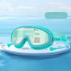 Детские водонепроницаемые очки для плавания с защитой от запотевания и УФ-лучей - Большая оправа, Профессиональные для дайвинга для мальчиков и девочек