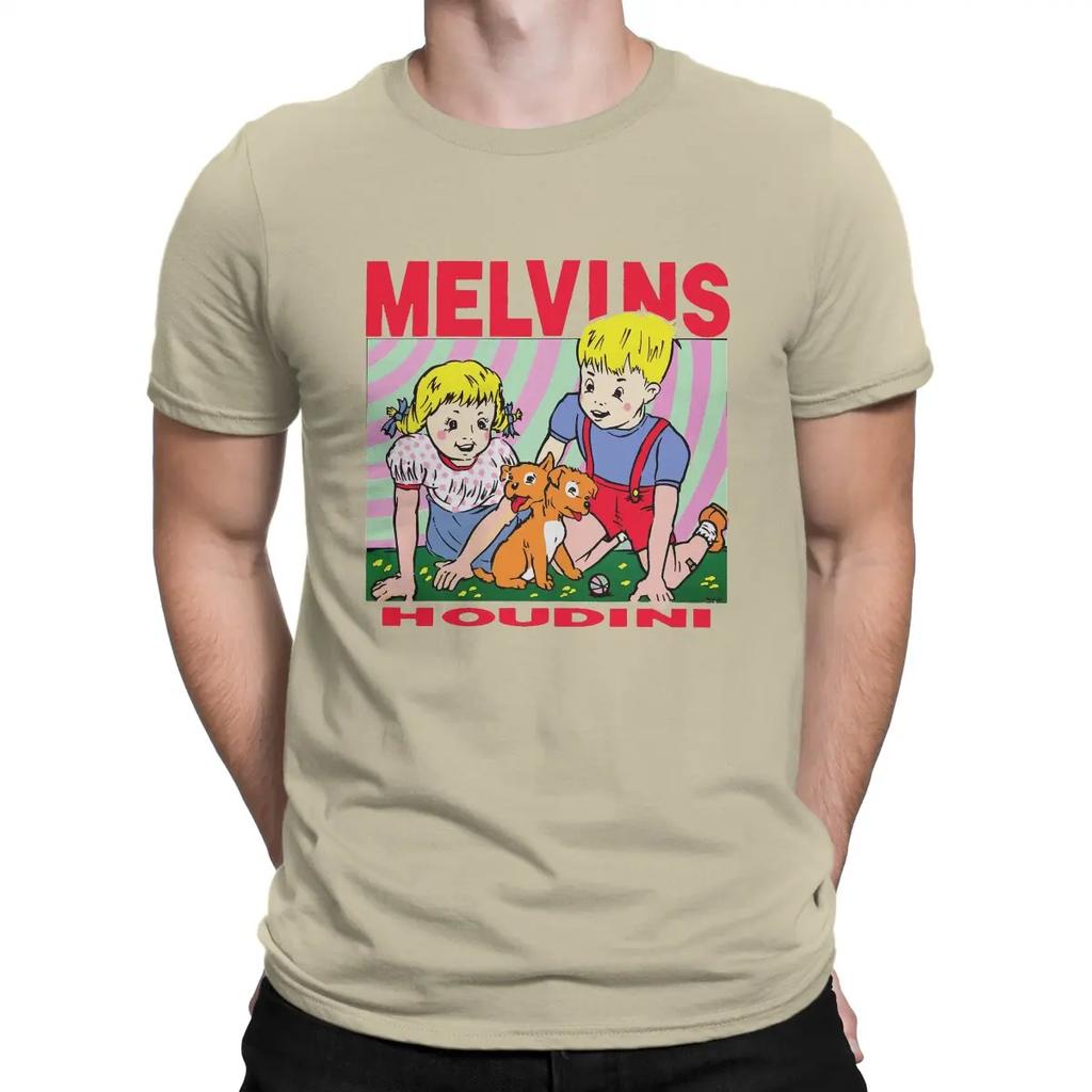 Houdini Man's TShirt Melvins Crewneck Tops 100% Cotton T Shirt Funny Top Quality Birthday Gifts