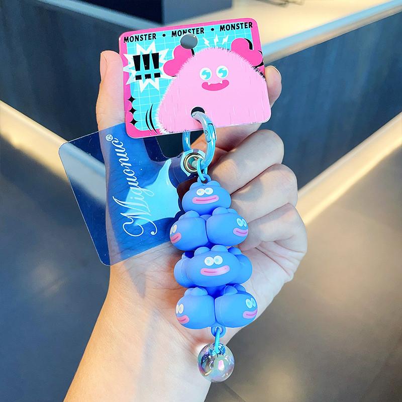 Милая серия брелоков «Семья монстров» Очаровательный зеленый мультяшный аксессуар для сумки Модный