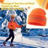Мужская уличная шапка со светоотражающей полосой, эластичная, сохраняющая тепло, однотонная, с отворотами, ночная спортивная кепка, светоотражающий вязаный головной убор