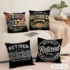 Retired Gift Cushion Cover Short Plush Double-Sided Print Square Throw Pillow Covers Sofa Home Cushion Decor