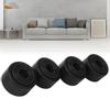 4Pcs Round Sofa Legs Black M8 Screw Height Feet Pad Cabinet Furniture Accessories 35mm