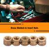 50pcs M3 Brass Cylinder Knurled Round Molded In Insert Embedded Nuts (M3*5*5.3)