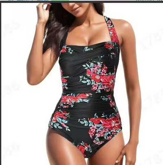 Трендовый женский слитный купальник танкини с рюшами и открытой спиной 2023