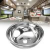 Круглая мойка диаметром 360 мм из нержавеющей стали с матовой поверхностью, мойка для автодома со звукоизоляционной накладкой для