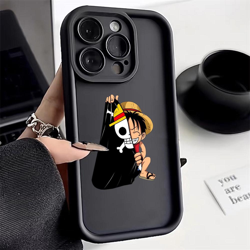 LZ28 One Piece Luffy Gear 5 Silicone Phone Case for iPhone 11 13 14 15 16 Pro Max 7 8 16 Plus 12 Mini XS Max XR Shockproof Back Cover