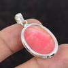 Подвеска с родохрозитом. Подвеска из натурального драгоценного камня. Подвеска из стерлингового серебра 925 пробы. Ювелирные изделия ручной работы с родохрозитом. Уникальный кулон. Подарок на день матери.
