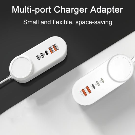 Зарядная розетка Plug-and-Play Стабильный выход Двойной интерфейс USB Type-C Высокоскоростная передача Быстрая зарядка 35 Вт PD USB C Сетевой фильтр Товары для дома