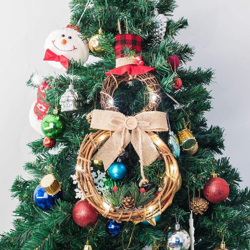 Домашний декор стены освещенный рождественский венок для рождественского украшения