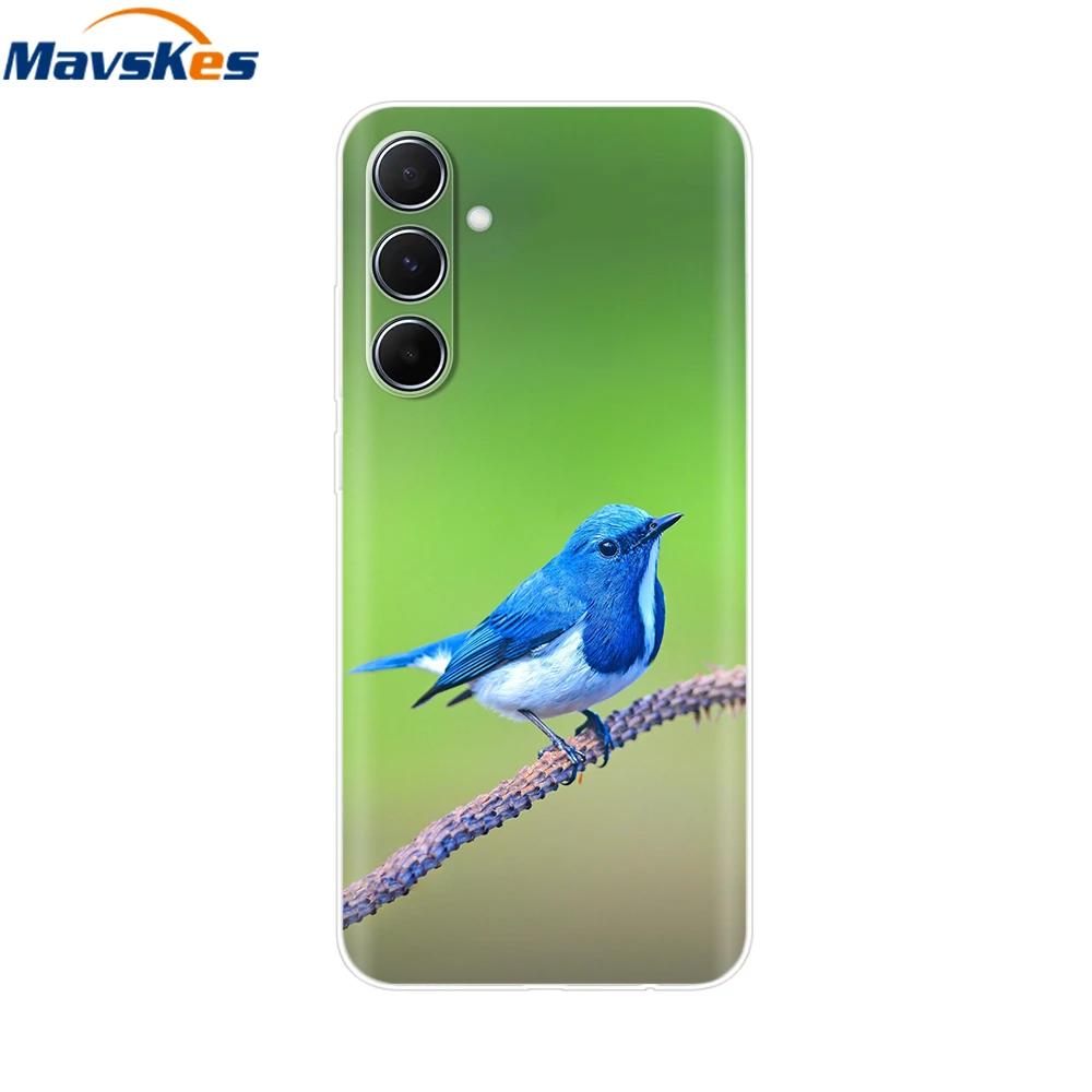 Чехол для Samsung Galaxy M35 M55 Милый Цветок Мягкий Силиконовый Задний Чехол для Coque Samsung M 55 M 35 5G Чехол для Телефона Fundas Чехлы