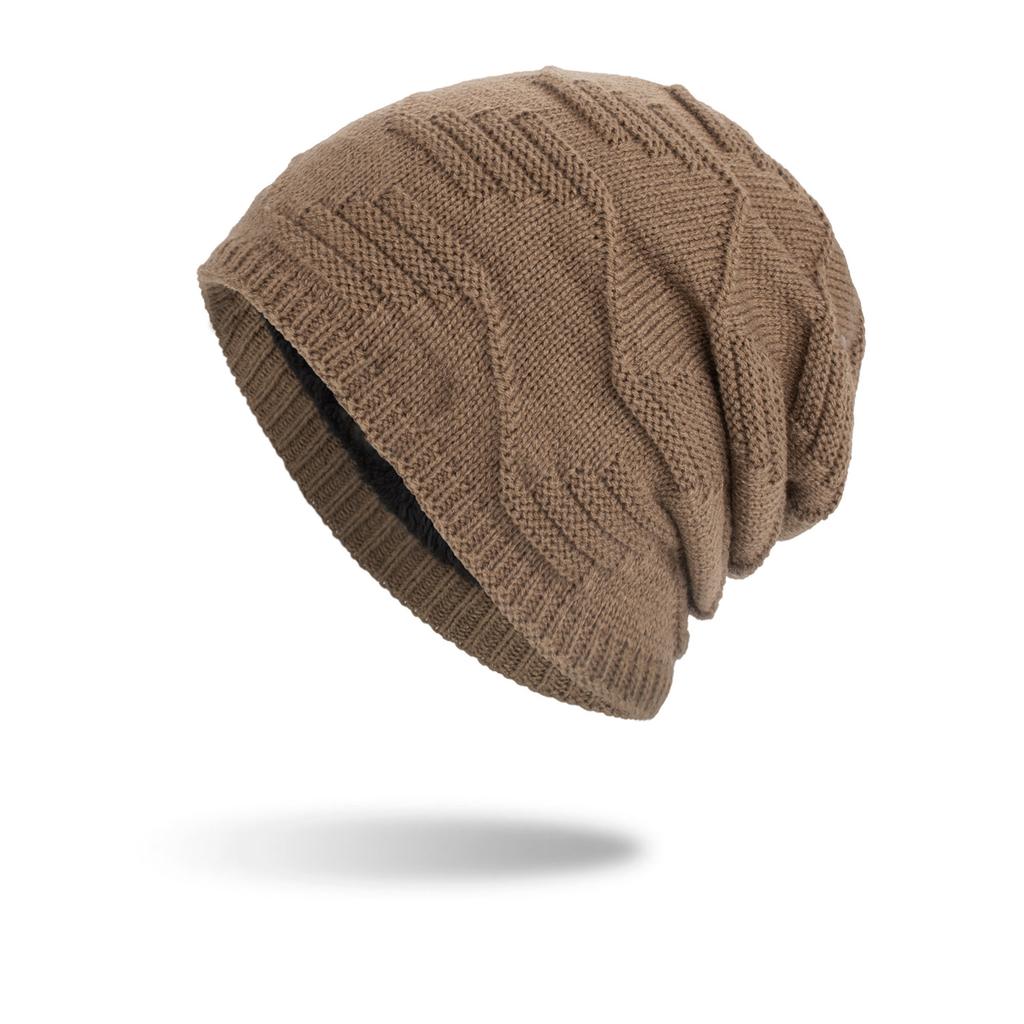 Autumn and Winter New Green Leaf Long Pullover Hat Knitted Wool Hat