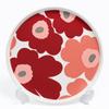 Marimekko Pair 250ml Mug and 20cm Unikko Dark Cherry and Salmon 73702 073702 Cup and Medium Nordic Western Tableware Set Plate, Red, 133, Plate,