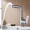 Stainless Steel Faucet Chrome-Plated Bathroom Kitchen Sink Faucet Single Handle Dual Control G1/2 Inlet Pipes for Hot Cold Water