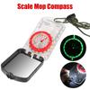 Масштабная линейка карт, уличный направляющий инструмент, светящийся водонепроницаемый компас для пеших прогулок, кемпинга, выживания, портативное многофункциональное увеличительное стекло