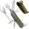 Foldable Cutlery Knife Fork for Camping Stainless Steel Picnic Fork Spoon Bottle Opener Set Outdoor Tableware Tools Travel Kit.