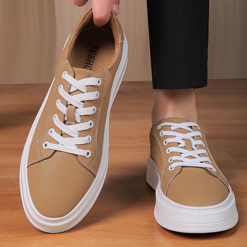 Fashion Versatile Trainers Tenis Masculino Genuine Leather Men's Summer Shoes Breathable Sneakers New Arrival Male Skateboard Footwear