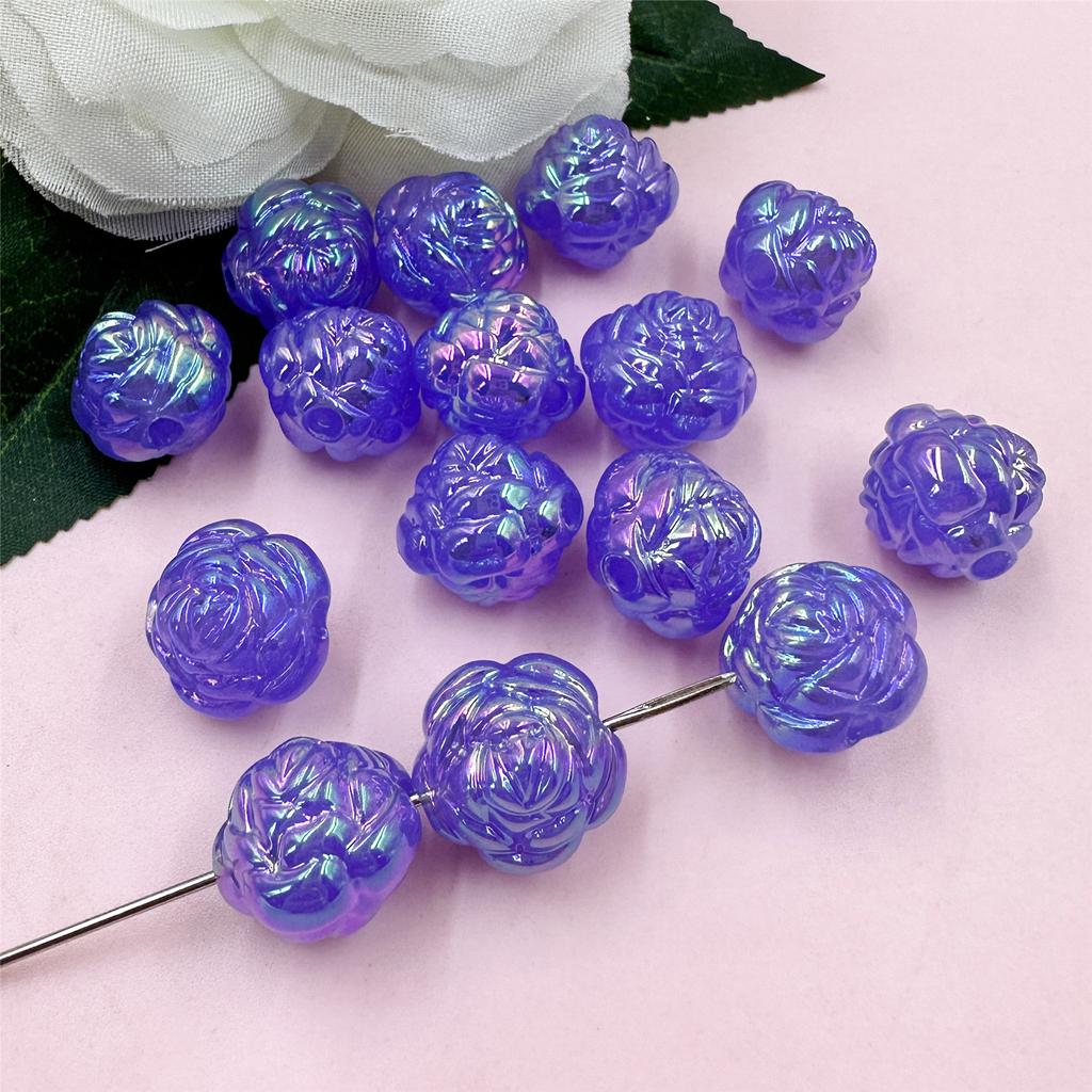 DIY акриловые браслеты 15 мм модные цветы 15 шт. для ожерелья свободные бусины аксессуары для изготовления ювелирных изделий