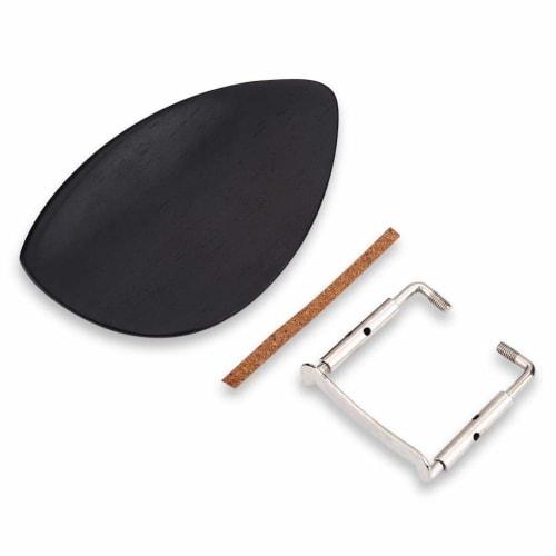 Violin Chin Rest, Ebony Wood with Cork, Ergonomic, No Sharp Edges, for 4/4 Violins, Violin Parts and Accessories