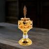 Arabic Spice Burner Holder with Lid Table Centerpiece Censer Golden Cone for Home