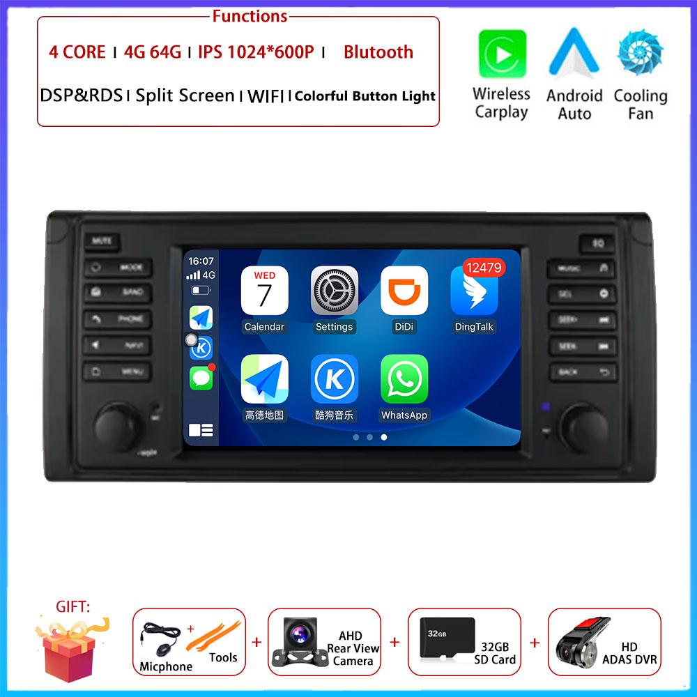 7" 4G для BMW X5 E53 E39 Car Carplay Auto Android OS Радио Навигация GPS Мультимедиа Видео Плеер BT 5.0 WIFI DSP