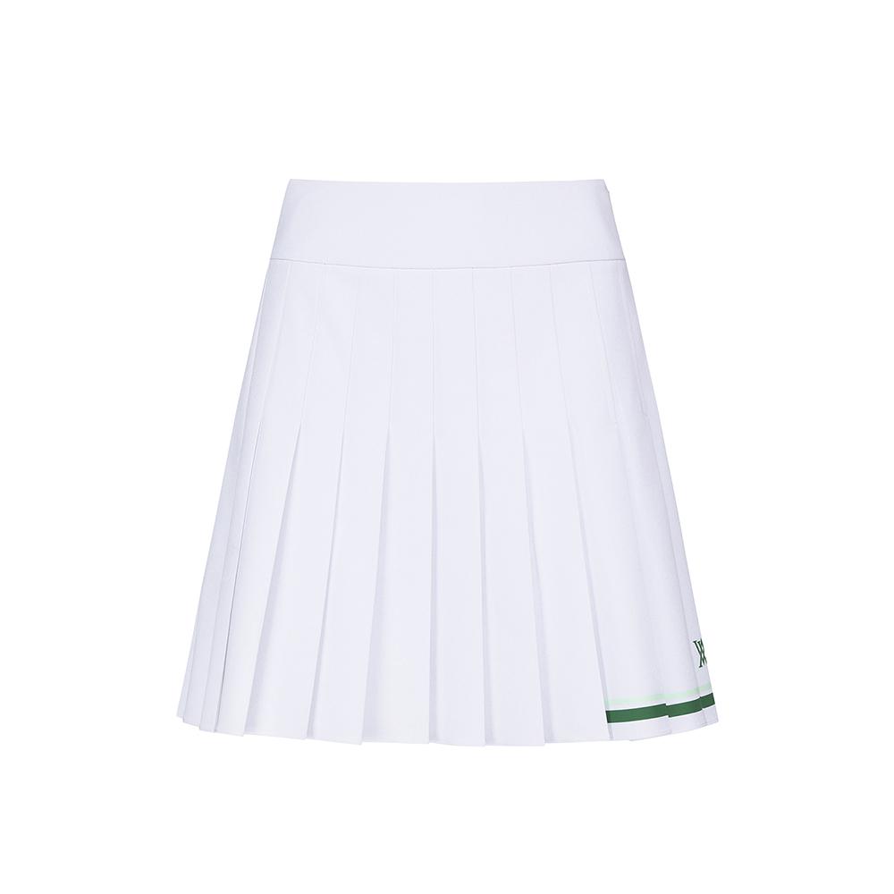 ANEW GOLF Women Logo Band Pleats Skirt_Wh