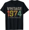 Vintage 1974 50th Birthday Gifts 50 Year Old For Men Women T-Shirt