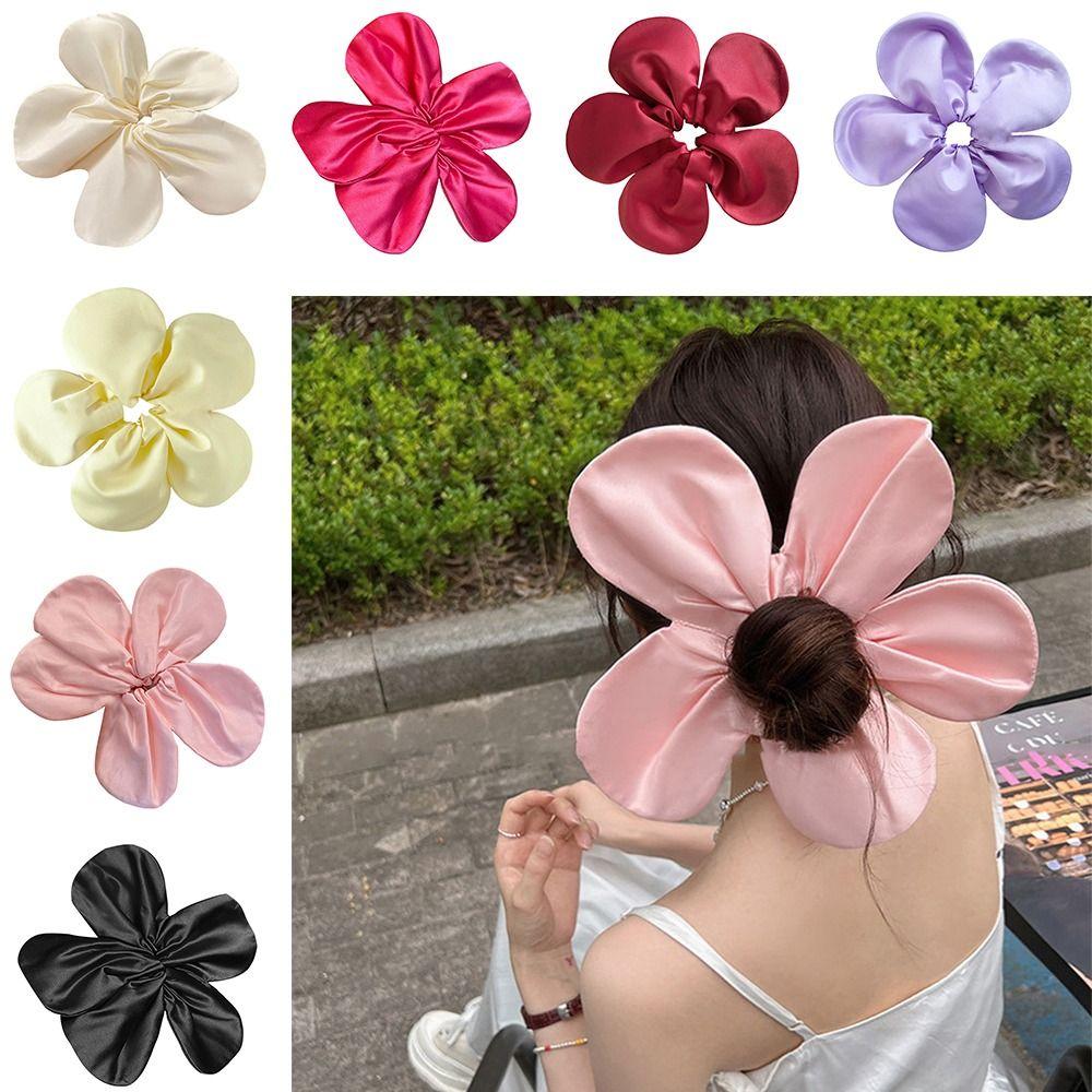 Большой цветочный круг для волос, трехмерный цветок, повязка на голову, элегантные аксессуары для волос для девочек