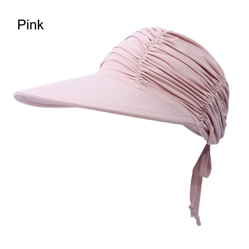 Wide Brim Sun Visor Hat UV Protection High Ponytails Visor Cap Trendy Empty Top for Women