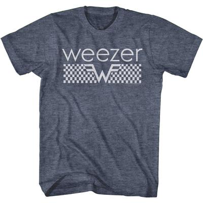 Мужская футболка Weezer с клетчатым логотипом Raditude Flying W Мерч рок-группы Концерт