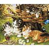 Diamond Painting Full Round Cats Cross Stitch Mosaic Embroidery Diamond Home Decor