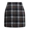 Women's, High Waisted, Plaid Skirt, Tight Fitting, Pencil, Wool, Mini Skirt
