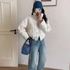Winter Warm Down Coat Thickened Padded Jacket High Collar Windproof Long Sleeves Daily Outwear with Pockets Heat Retention Cotton