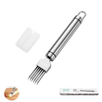 YUHENGCT Зеленый лук Белый лук Жюльен Овощ Перец чили Жюльен Нержавеющая сталь Кухня Лук Перфорация Коммерческий Удобный Аксессуар