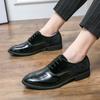Foreign trade large size men's formal wear business leather shoes trendy men's single shoes low-top British pointed head now leathershoes