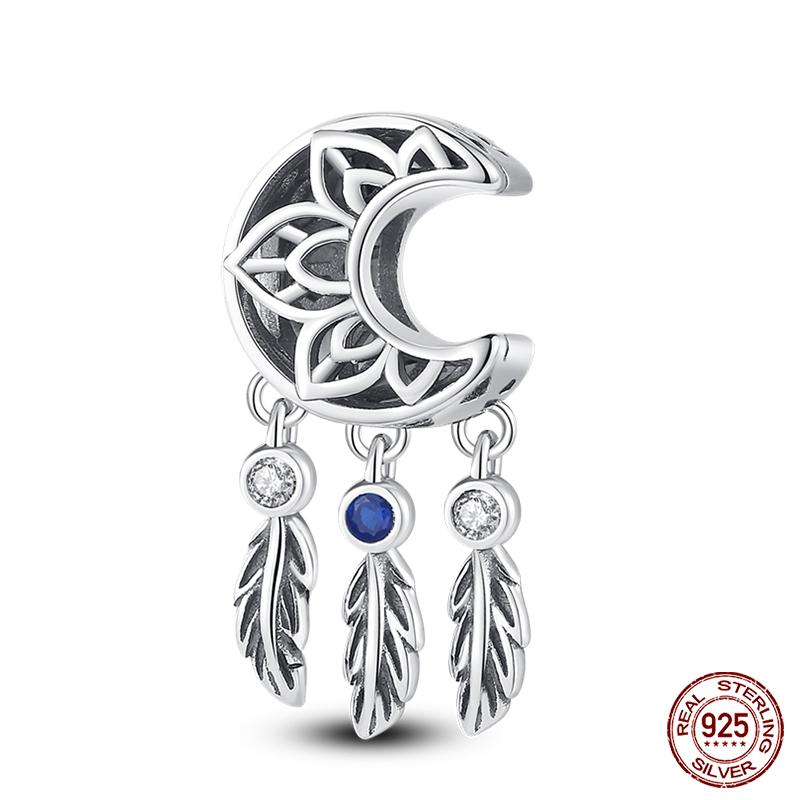 100% Настоящая Медь Перья Ловец Снов Кисточки Шармы Бусины Подходят для Оригинального Браслета-Браслета Qikaola Модная Бижутерия Сделай Сам